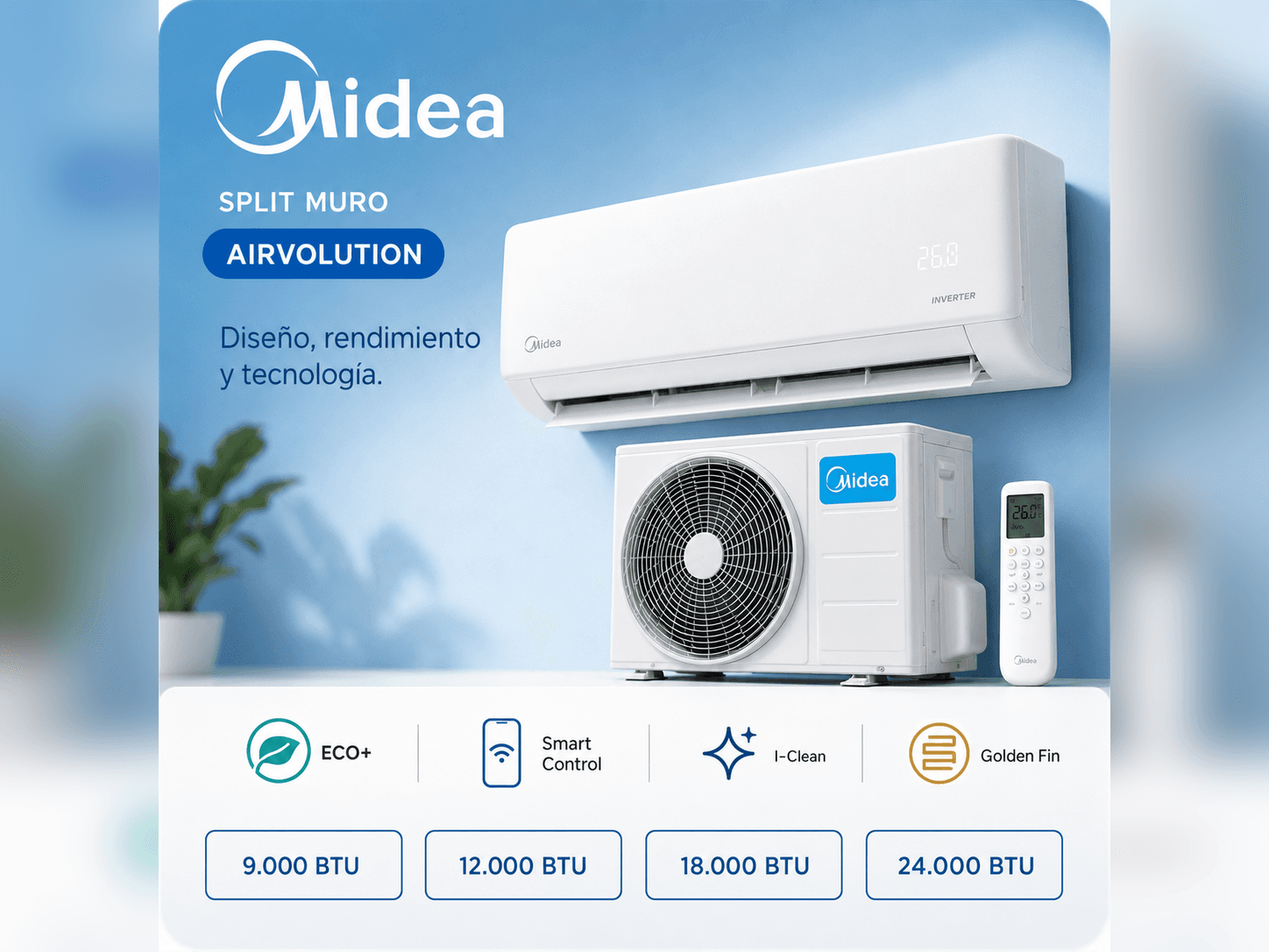 Solución de climatización Split muro